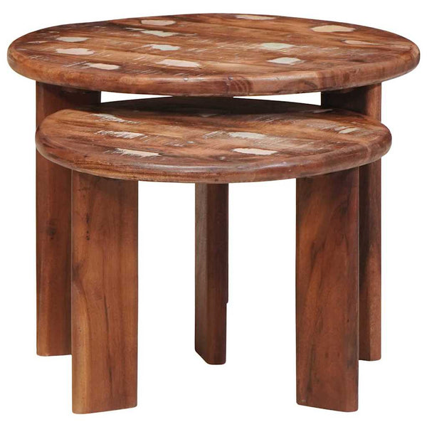 Nesting Couchtische 2er Set Altholz