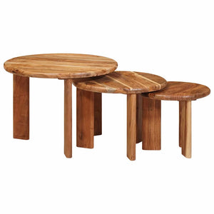 Nesting Couchtische 3er Set Akazie Braun