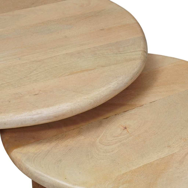 Tables basses gigognes vidaXL 3 pcs Noir Bois de manguier massif