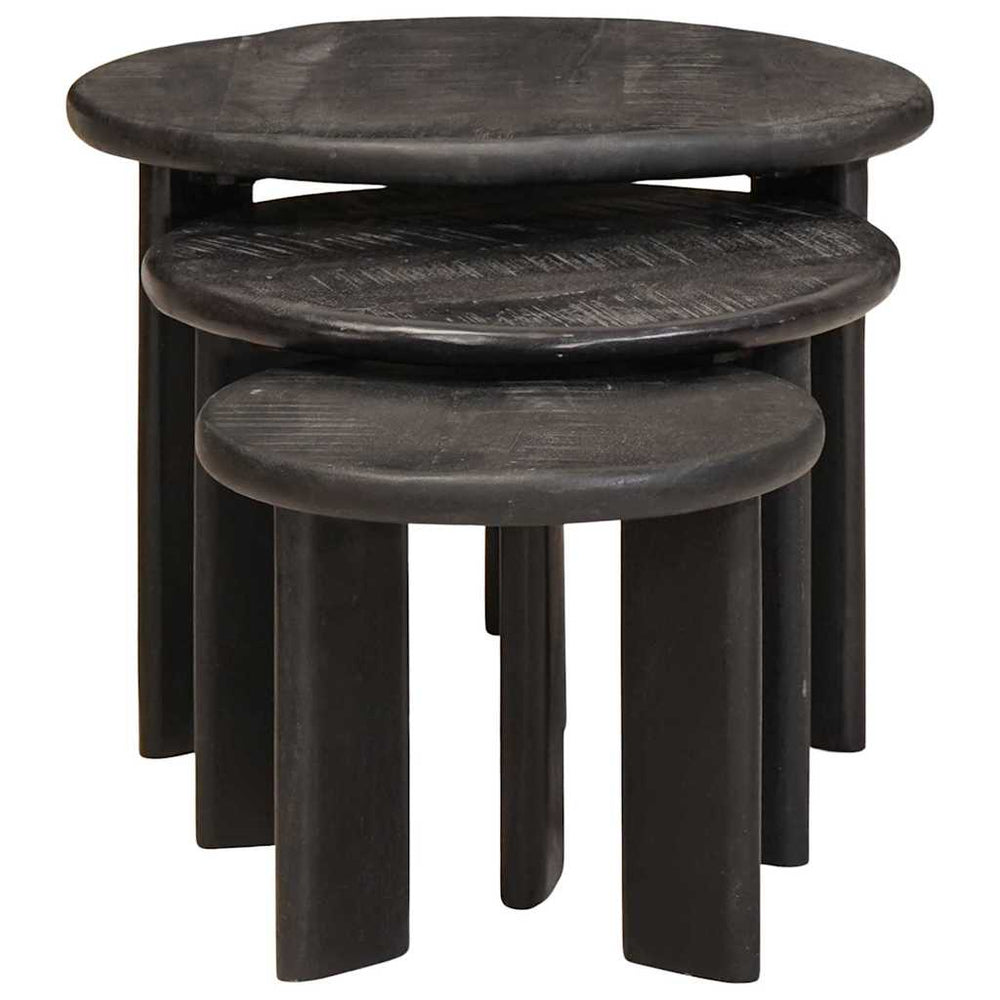 Nesting Couchtische 3er Set Weiß Mango Holz