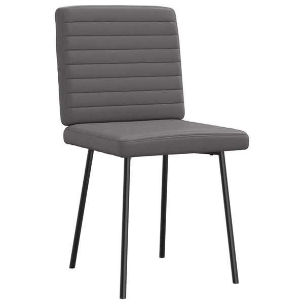 vidaXL Dining Chairs 2 pcs Grey Artificial Leather