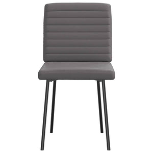 vidaXL Dining Chairs 2 pcs Grey Artificial Leather