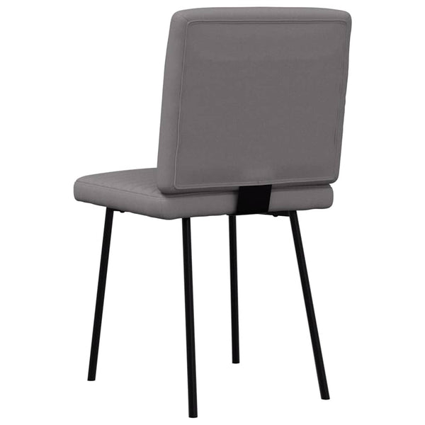 vidaXL Dining Chairs 2 pcs Grey Artificial Leather