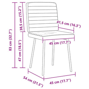 vidaXL Dining Chairs 2 pcs Grey Artificial Leather