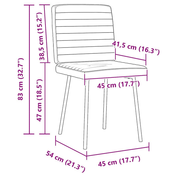 vidaXL Dining Chairs 2 pcs Grey Artificial Leather