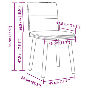 vidaXL Chaises de salle à manger 2 pcs Tissu