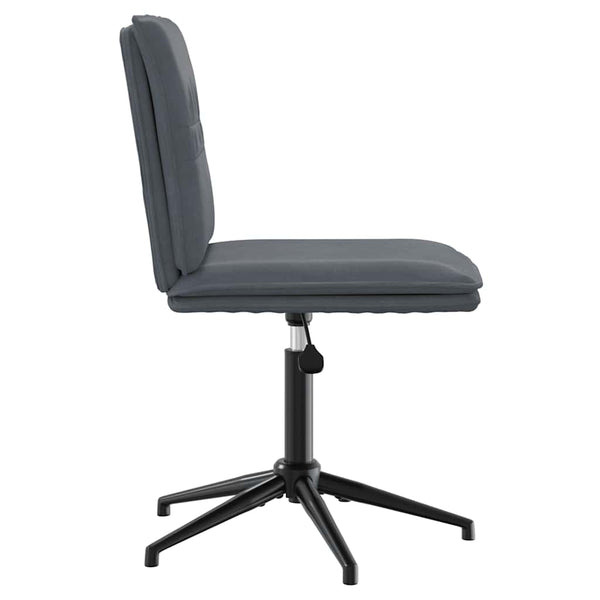 vidaXL Chaise de salle à manger gris foncé velours