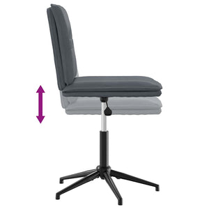 vidaXL Chaise de salle à manger gris foncé velours