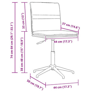 vidaXL Chaise de salle à manger gris foncé velours