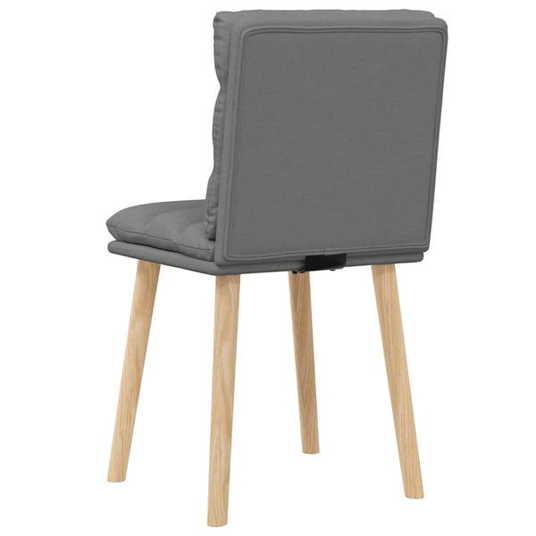 vidaXL Dining Chairs 2 pcs Dark Grey Fabric
