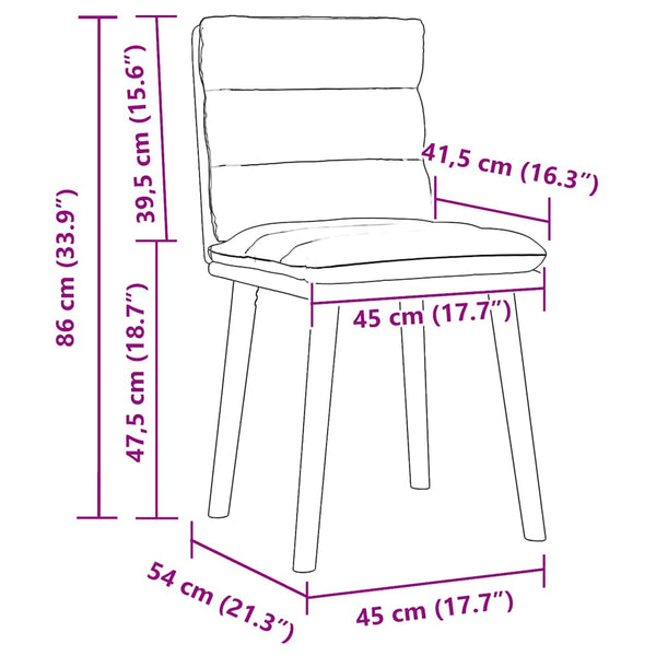 vidaXL Dining Chairs 2 pcs Dark Grey Fabric