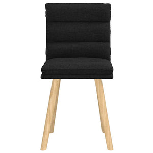 vidaXL Dining Chairs 2 pcs Black Fabric