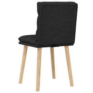 vidaXL Dining Chairs 2 pcs Black Fabric