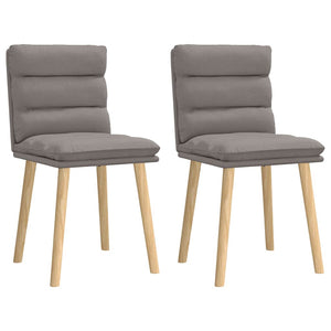 Esszimmerstühle 2 Stk. Taupe Stoff