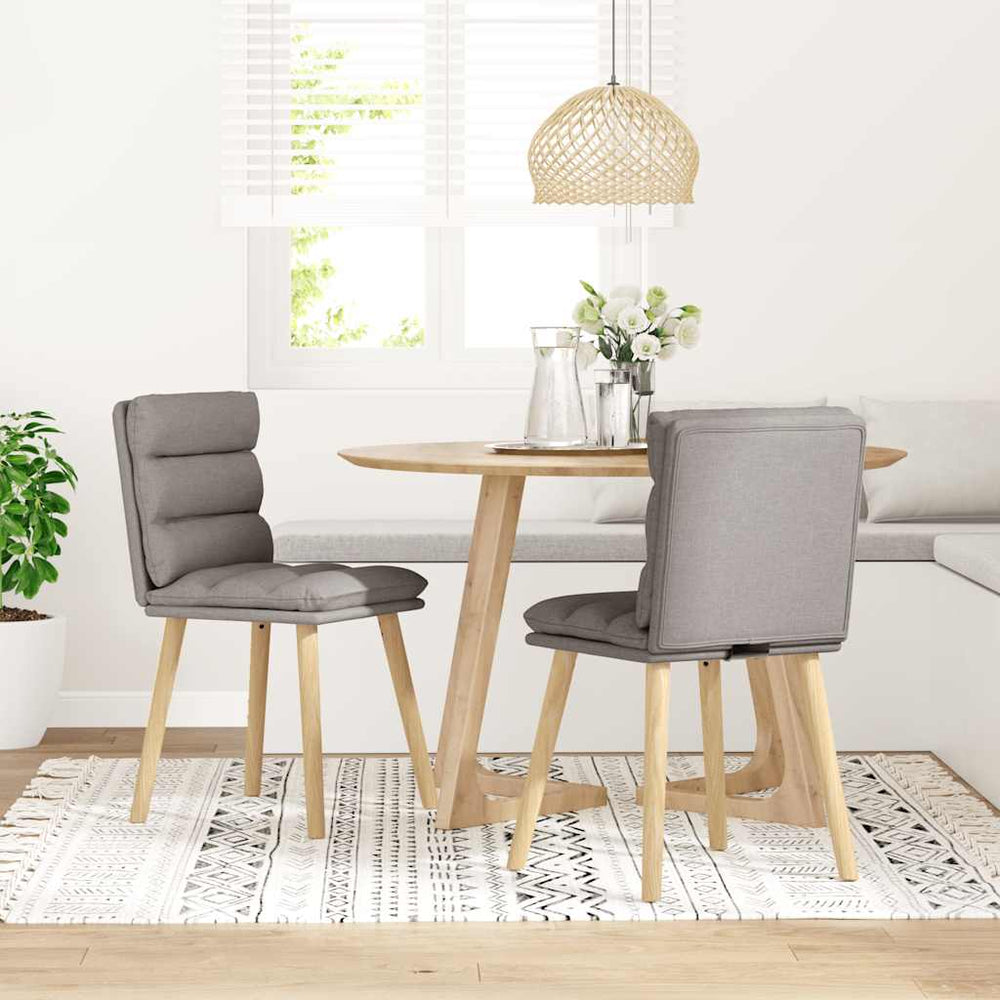 Esszimmerstühle 2 Stk. Taupe Stoff