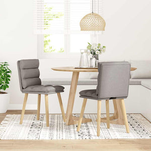 Esszimmerstühle 2 Stk. Taupe Stoff