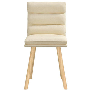 Esszimmerstühle 2 Stk. Creme Stoff