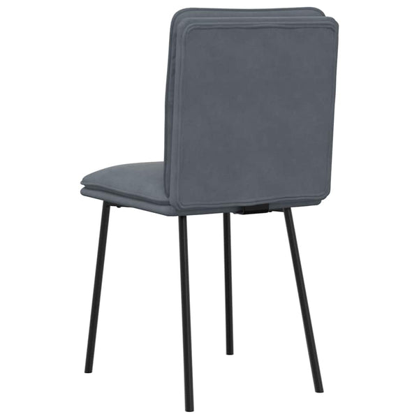 Esszimmerstühle 2er Set Dunkelgrau Samt