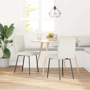 vidaXL Dining Chairs 2 pcs Cream Velvet