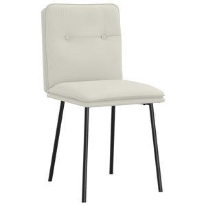 vidaXL Dining Chairs 2 pcs Cream Velvet