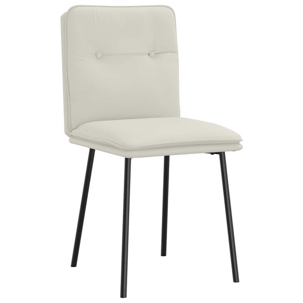 vidaXL Dining Chairs 2 pcs Cream Velvet
