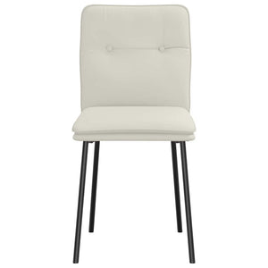 vidaXL Dining Chairs 2 pcs Cream Velvet