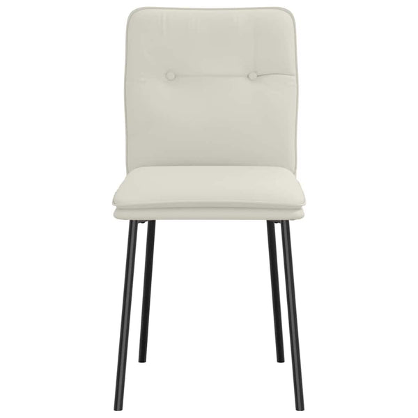 vidaXL Dining Chairs 2 pcs Cream Velvet