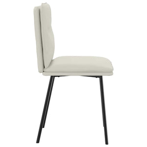 vidaXL Dining Chairs 2 pcs Cream Velvet