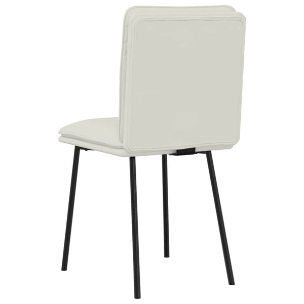 vidaXL Dining Chairs 2 pcs Cream Velvet
