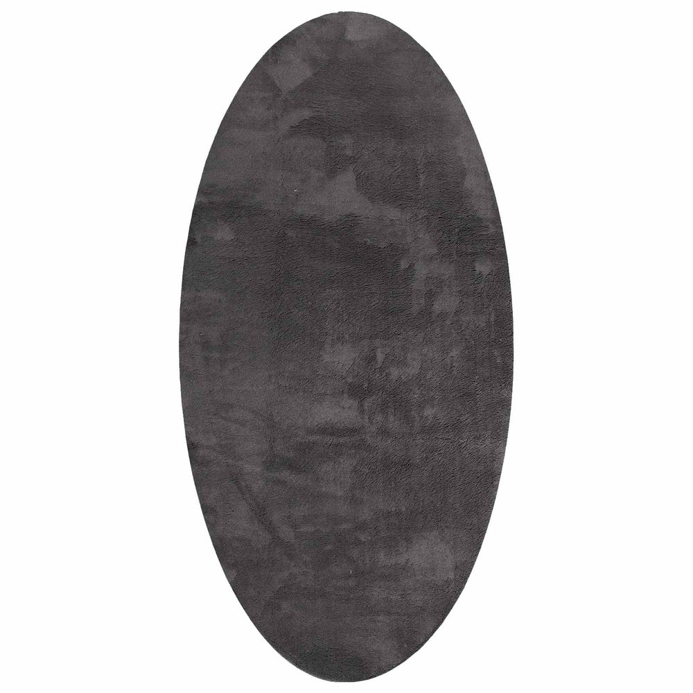 vidaXL Tapis HUARTE Gris anthracite 100 x 200 cm 100 % polyester