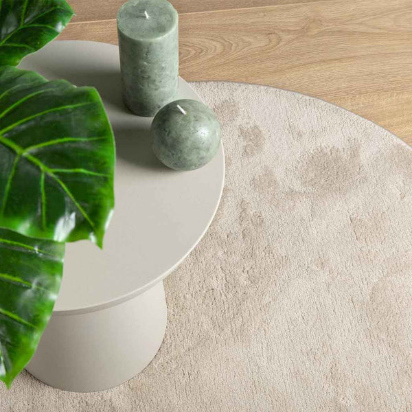 Beige Ovaler Teppich 80x150 cm