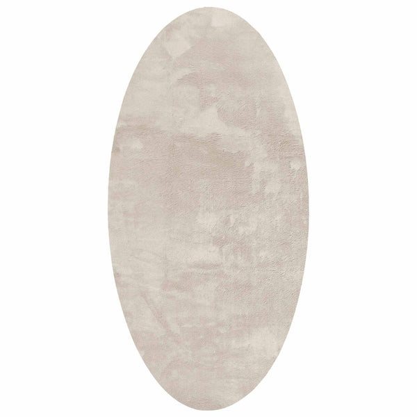 Beige Ovaler Teppich 80x150 cm