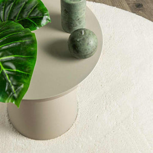 Ovaler Teppich Creme 80x150 cm