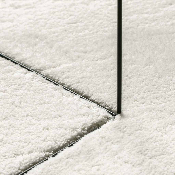 Ovaler Teppich Creme 80x150 cm