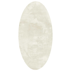 Ovaler Teppich Creme 80x150 cm
