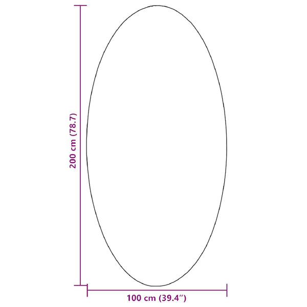 Ovaler Teppich Creme 100x200 cm