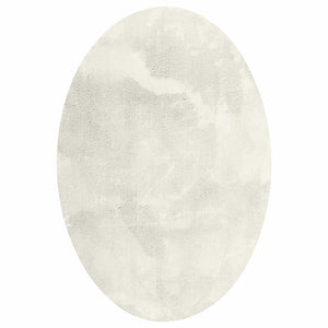 Ovale Creme Teppich 140x200 cm