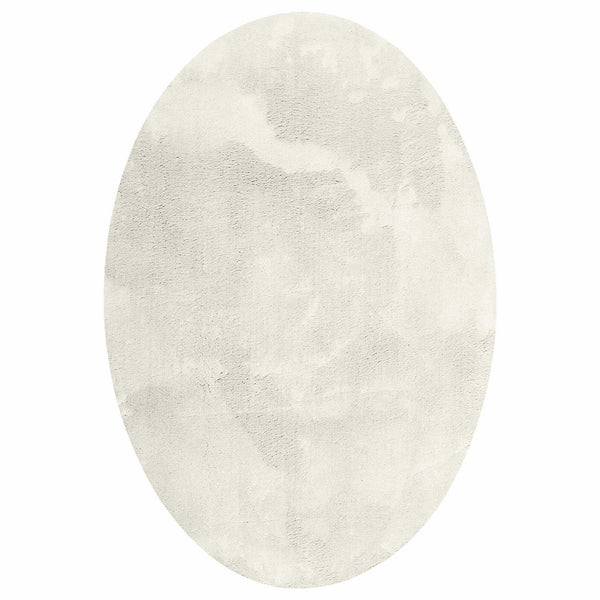Ovale Creme Teppich 140x200 cm
