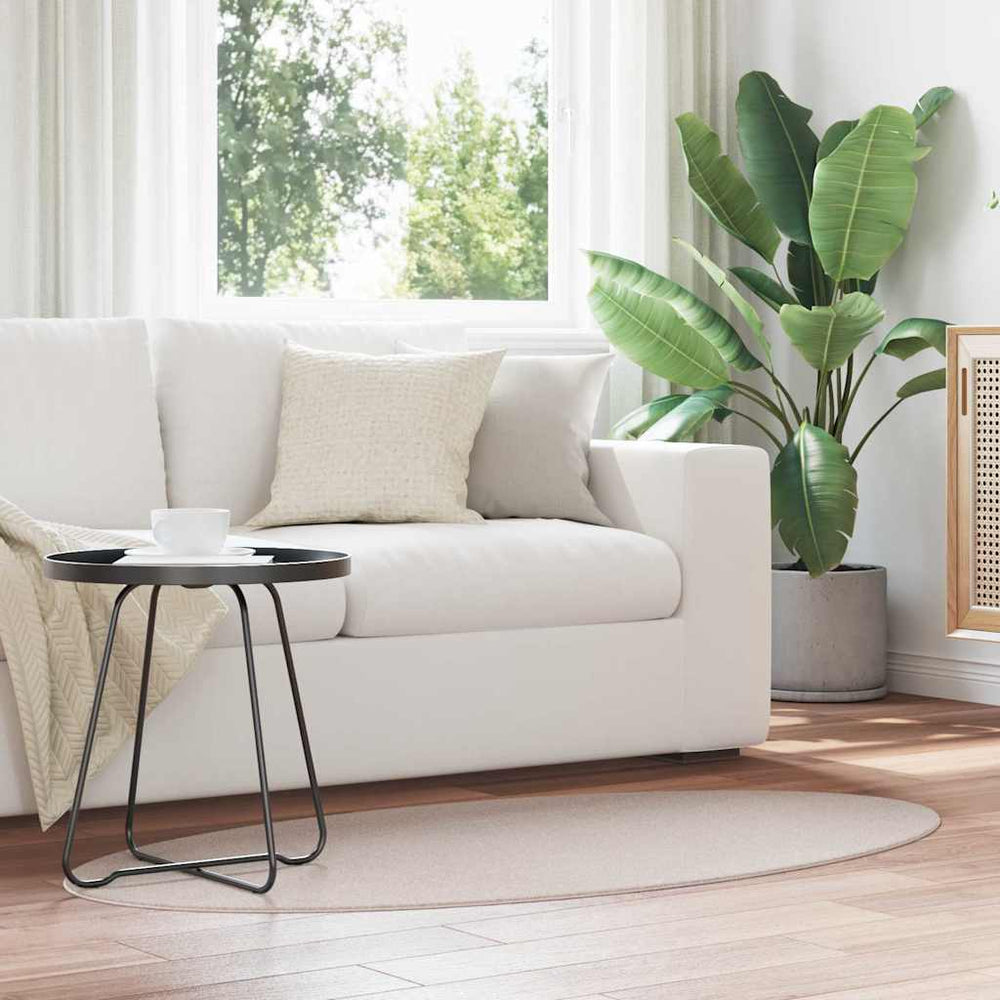 Ovaler Teppich HUARTE Sand 80x150 cm