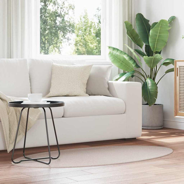 Ovaler Teppich HUARTE Sand 80x150 cm