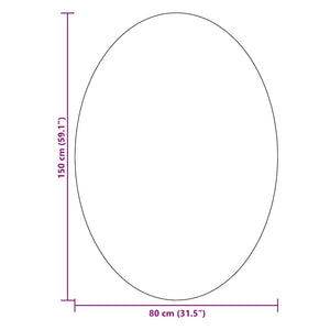 Ovaler Teppich Sand 100x200 cm