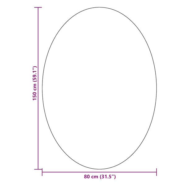 Ovaler Teppich Sand 100x200 cm