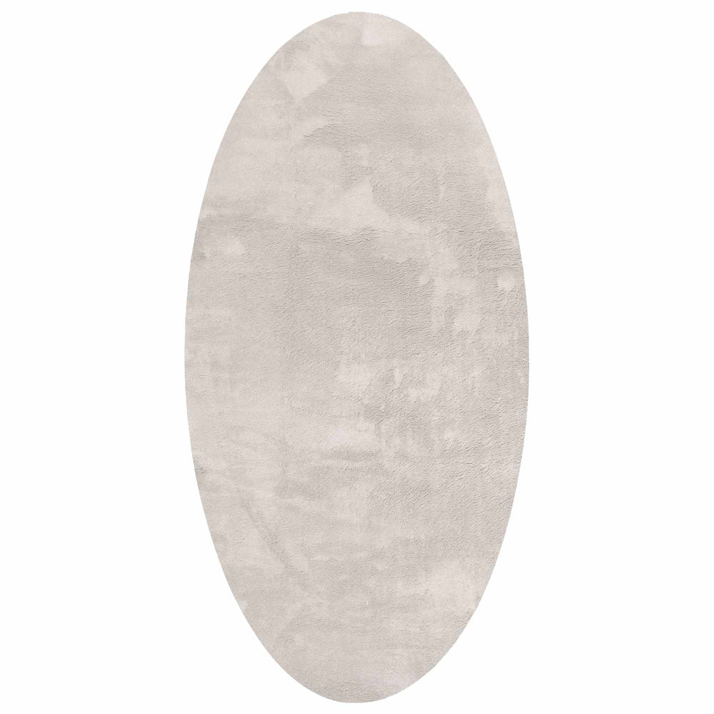 Ovaler Teppich Sand 100x200 cm