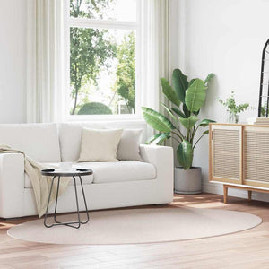 Ovaler Teppich Sand 160x230 cm
