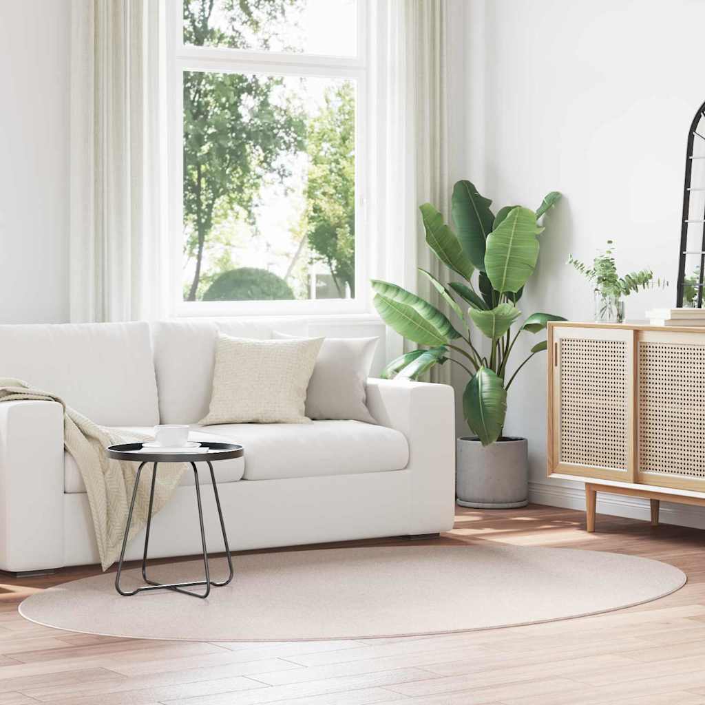 Ovaler Teppich Sand 160x230 cm