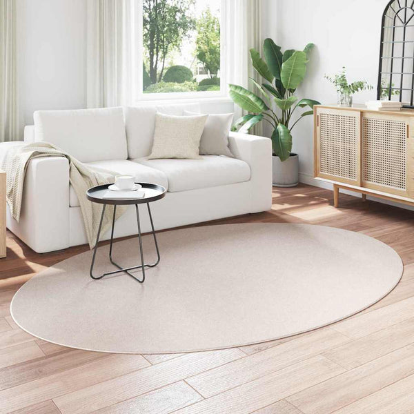 Ovaler Teppich Sand 160x230 cm