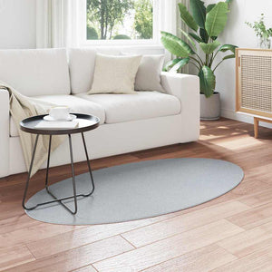 Grauer Ovaler Teppich 80x150 cm