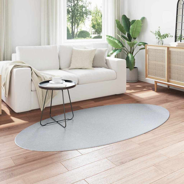 Ovaler Teppich HUARTE Grau 100x200 cm
