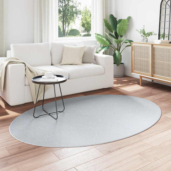 Ovaler Teppich HUARTE Grau 140x200 cm