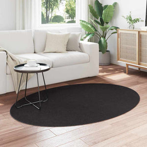 Schwarzer Ovaler Teppich 120x170 cm